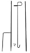 3-Piece Large Garden Flag Pole 88.58in x 39.37in