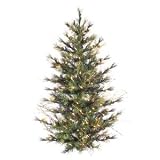 Vickerman – 3′ x 28″ Mixed Country Pine Wall Clear Lights Christmas Tree (A801893) 06356 100