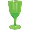 Green Plastic 8oz Wine Glasses 20ct