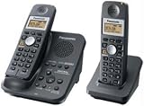 Phone System, 2.4GHz, CID/CW, Expandable, 50 Phonebook, Black (PANKXTG3032B)