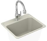 Kohler Glen Falls K-6664-1-0 White Tile-In Utility Sink with One-Hole Faucet Drilling