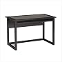 OSP Designs Meridian Computer Desk In Black with Glass Desk Top
