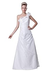 One Shoulder Backless Charmeuse/Chiffon Evening Dress 