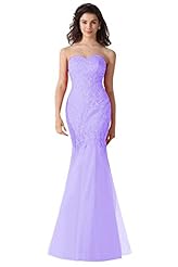 Strapless Sweetheart Mermaid Satin/Tulle Lace-Up Evening Dress/Wedding Dress 