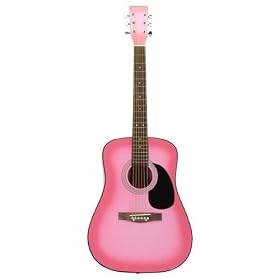 Fiesta Musical Instruments 41 Pink Acoustic Guitar by Fiesta