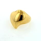 Technibond Gold Over Sterling Silver Bold Polished Heart Ring Size 6