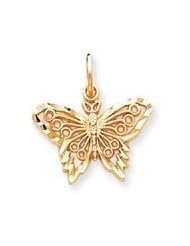 10k BUTTERFLY CHARM