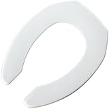 Bemis 2L2155T 000 Medic-Aid Plastic Raised Open Front Toilet Seat with 2-Inch, Elongated, White