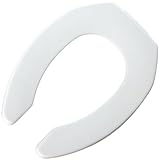 Mayfair 3L2155 Medic-Aid Open Front Toilet Seat, Adds 3-Inches Above the Rim, Elongated, Heavy Duty White Plastic