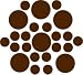 Set of 30 - Chocolate Brown Circles Polka Dots Vinyl Wall Graphic Decals Stickers
