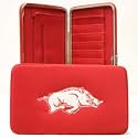 Arkansas Razorbacks Embroidered Flat Hinged Hinge Clutch Opera Wallet with Checkbook Holder