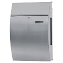 Basi-Saturn 2170-0610 BK 1000-Z1 Briefkasten Edelstahl 475 x 320 x 150 mm mit Zeitungsfach
