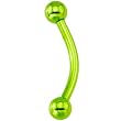 16 Gauge Light Green Electro Titanium Eyebrow Ring
