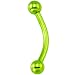 16 Gauge Light Green Electro Titanium Eyebrow Ring