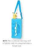 Pokemon Tissue Case Bag with a hanging belt - Blue (Japanese Imported)