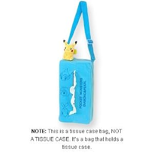 Pokemon Tissue Case Bag with a hanging belt - Blue (Japanese Imported) by Tomy