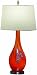 Lite Source LS-20504WHT/SHD Oriole Art Glass Table Lamp with Night Light, White Shade