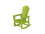 Recycled Venice Beach Outdoor Adirondack Rocking Chair - Electric Lime Green