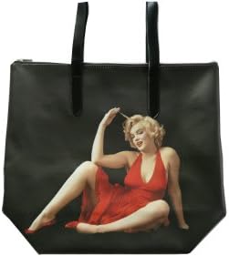 Marilyn Monroe Glamour Shoulder Bag Zipper Closure PVC 15"x13"x5" - Blonde Girl in Red -