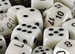 Chessex Dice: Polyhedral 7-Die Mother of Pearl Dice Set - White w/black