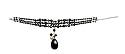 977102 Beaded Choker, Black, One Size