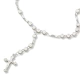 16 + 2 Sterling Silver Rosary Necklace