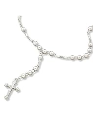 Sterling Silver 16" Sterling Silver Rosary Necklace