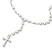 16" Sterling Silver Rosary Necklace title=