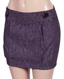 Button Front Mini Skirt