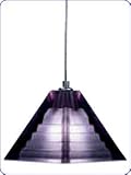 HSfele Pyramid Pendant 35W Light with amethyst colored cone, 3+