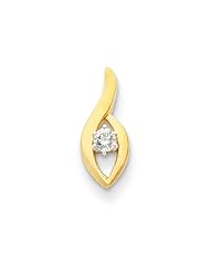 14k Yellow Gold Peg Set Slide Mounting