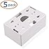 Cable Matters (5 Pack) Surface Mount Single-Gang Backbox for Wall Plates in White