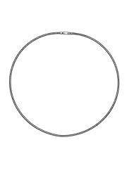 18K White Gold Twisted Wire 2.4mm Necklace 16 Inch