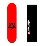 Bam Heartagram Pro New HIM Skateboard Deck w/ Element Grip
