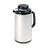 Hormel Products - Hormel - Vacuum Glass Lined Mirror Finish Stainless Steel Carafe, 1-Liter Capacity - Sold As 1 Each - Vacuum insulation keeps liquids hot or cold for hours. - Pushbutton stopper. -