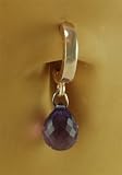 TUMMYTOYS BELLY NAVEL RING 14K ROSE & GOLD AMETHYST GEM