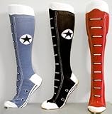 Women's Classic Knee High Top Sneaker Novelty Socks - 1 Pair