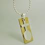 Gold Dog Tag Model Design Mens Pendant for Uni-sex Ball Chain for Men Gift Boxed J1213