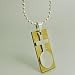 31okvEINw4L. SL75  14 Karat Yellow Gold Dog Tag Rolo Link Necklace (17 inch)