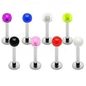Body AccentzTM 8 Bright UV Ball Labret Monroe Lip chin Cheek Ring 16g