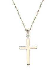 14k Gold-Filled Polished Cross Pendant Necklace