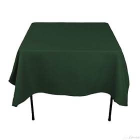 70 Inch Square Polyester Tablecloth Hunter Green70 Inch Square Polyester Tablecloth