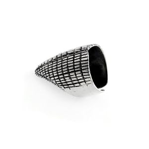 Adjustable Claw Sterling Silver Gothic Fingertip or Thumbtip Fingernail Armor Ring