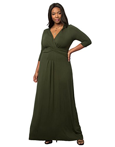 Kiyonna Holiday Special Plus Size Women's Desert Rain Maxi Dress