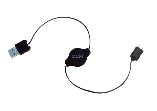 LG Vortex Retractable USB DataSync and Charging Cable with Micro USB (By CCMÂ®)