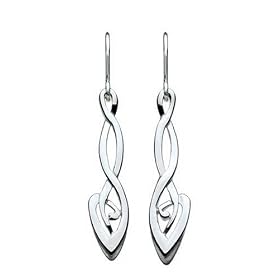Kit Heath Heritage Sterling Silver 6232 Celtic Organic Twist Drop Earrings