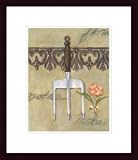 Victoria's Garden II (PT) by Chariklia Zarris 13.00X19.00 Framed with Black Wood Frame