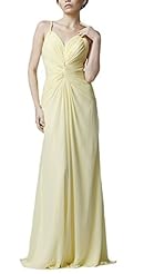 Sleeveless Spaghetti Strap Chiffon Illusion Ruched Empire   Waistline Striped Print Evening Dress/Party Dress  with a Brush/Sweep Train 