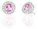 BEAUTIFUL 14K ROUND PINK SAPPHIRE DIAMOND PENDANT EARRINGS 1.7 CTS
