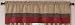 Jacaranda Collection Red, Camel & Chocolate Micro Suede Curtains Striped Window Valance